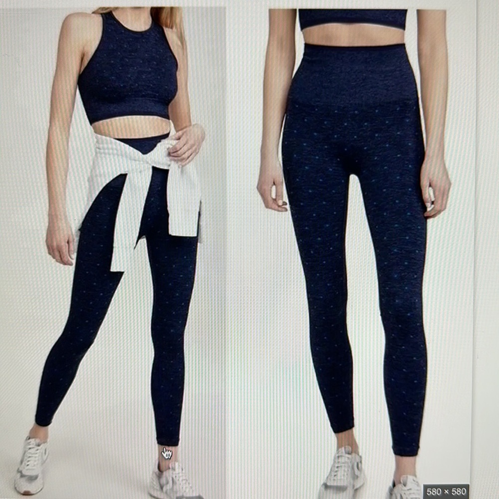 Splits59 SET of indigo dot bra/legging set